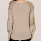 Sequin Patched Long Sleeve Top