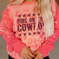 Slogan Cheetah Bleached Print Crewneck Sweatshirt