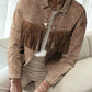 Rhinestone Fringed Cowgirl Fashion Denim Jacket