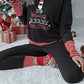 Christmas Striped Contrast Two Piece Lounge Set