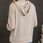 Parchment Corded Drawstring Pullover Hoodie