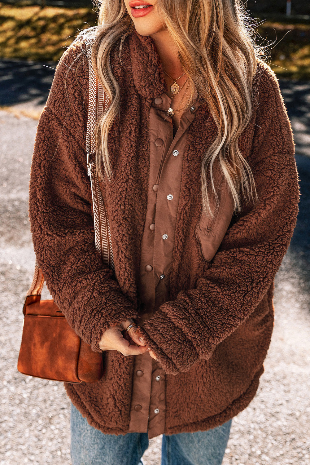 Clay Faux Shearling Teddy Bear Jacket