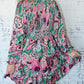 Boho Paisley Print Ruffle Hem Dress