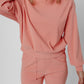 Ribbed Knit Drop Shoulder Pocketed Two Piece Lounge Set