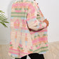 Western Aztec Print Button Flap Pocket Shacket
