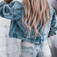 Rivet Studded Pocketed Denim Jacket