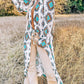 Western Aztec Print Duster Open Front Top