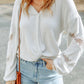 Lace Patchwork Drop Sleeve Ribbed Casual Top