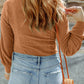 Plus Size Ribbed Slim Fit Knit Top
