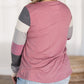 Candy Striping Sleeve Plus Size Top