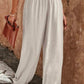 Smocked High Waist Loose Lounge Jogger Pants