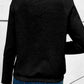 Textured Knit Buttoned Kangaroo Pocket Sweatshirt