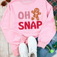 OH SNAP Gingerbread Man Christmas Pullover Sweatshirt