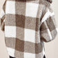 Plaid Sherpa Buttoned Flap Pocket Shacket
