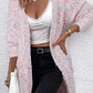 Multicolor Confetti Open Front Knit Cardigan
