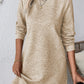 Solid Color Textured Long Sleeve Shift Dress