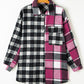 Plaid Colorblock Loose Shacket