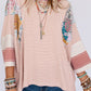 Color Block Patchwork Oversized Top