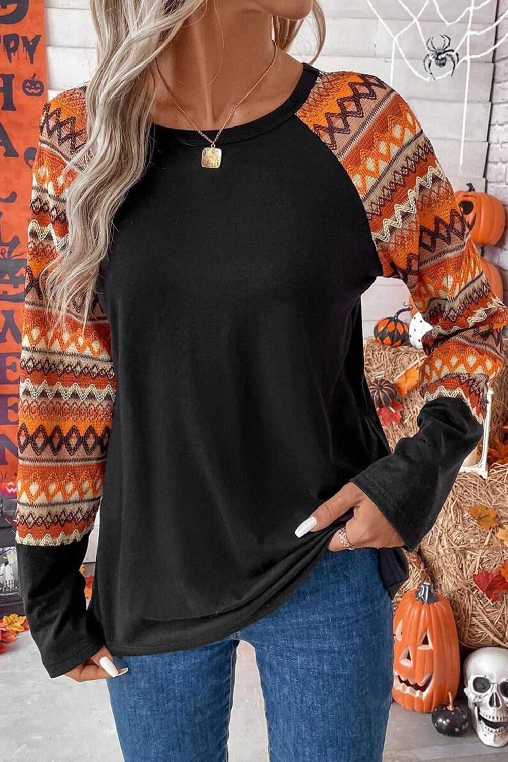 Patchwork Long Sleeve Tee