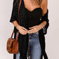 Loose Knitwear Kimono with Slits