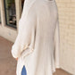 Waffle Knit Side Slits Loose Fit V Neck Top