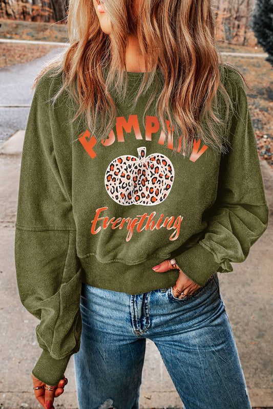 Pumpkin Everything Backless Pullover Sweatshirt