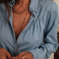 Turn-down Collar Chambray Shirt