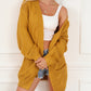 Chunky Cable Slouchy Lantern Sleeve Wrap Cardigan