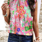 Frilled Collar Floral Vest