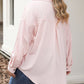 Flap Pocket Tab Sleeve Button-Down Plus Size Shirt