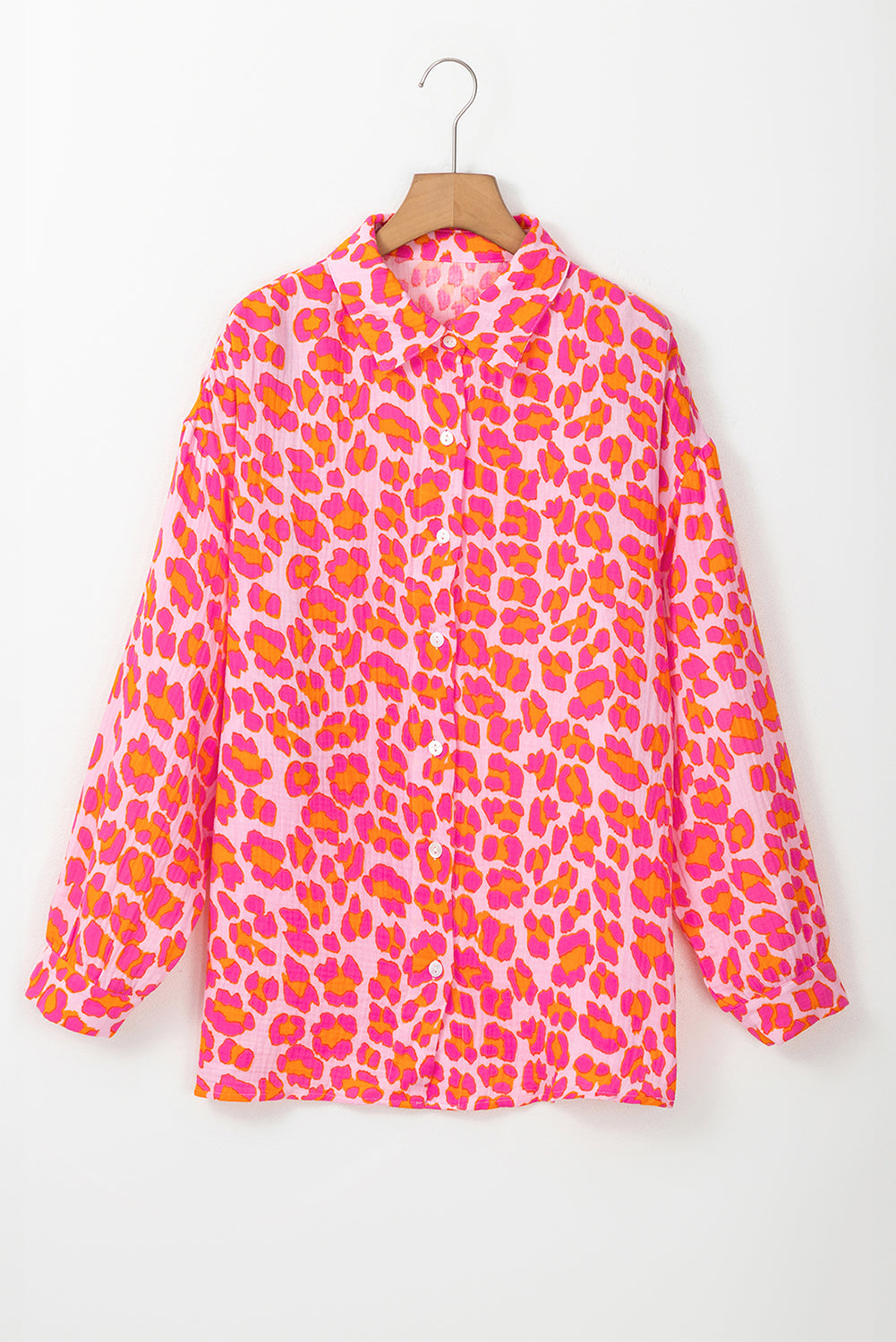 Leopard Printed Button Up Loose Shirt