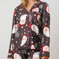 Printed Christmas Santa Claus Print Shirt and Pants Pajama Set