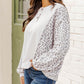 Splicing Dolman Sleeve Contrast Henley Top