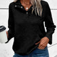 Textured Knit Buttoned Kangaroo Pocket Sweatshirt