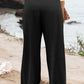Shirred High Waist Plus Size Wide Leg Pants