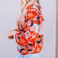 Floral Print Ruffle Puff Sleeve Blouse