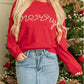 Pearl Beaded Merry Casual Sweater