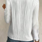 Textured Wavy Round Neck Long Sleeve Top