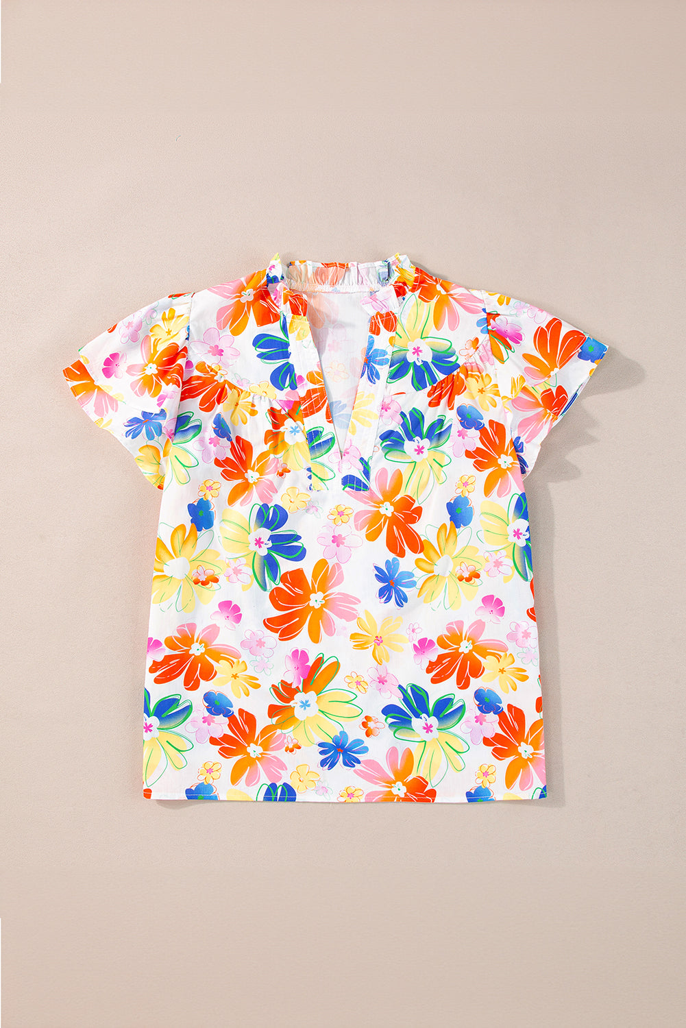 Floral Bouquet Flutter Top