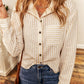 Stripes Chest Pocket Crinkled Shirt