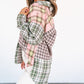 Plaid Patchwork High Low Oversized Shirt