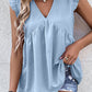 V Neck Flutter Sleeveless Top