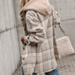 Plaid Removable Hood Buttoned Shacket