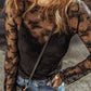 Lace Mesh Crochet Splicing Slim Fit Long Sleeve Blouse