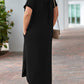 Plus Size V Neck Rolled Cuffs Maxi Dress