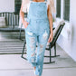 Constructed Bib Pocket Distressed Denim Overalls