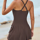 Knotted Split Skirt One Piece Swim Dress