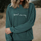 You Are Loved Print Corduroy Sweatshirt