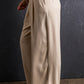 Elastic Waist Pleated Wide Leg Pants