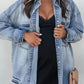 Flap Pocket Buttoned Oversized Denim Jacket